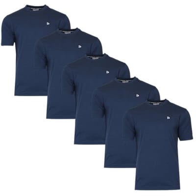 5-Pack Donnay - T-shirt (Vince) - Sportshirt - Heren - Navy (010) - maat S