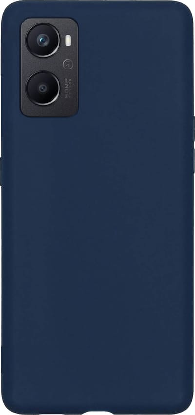 Hoes - Geschikt voor OPPO A76 - Sterk & Shockproof - Hoesje Cover - Siliconen Case - Donkerblauw