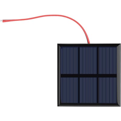 0.7W 1.5V Mini Panneau Solaire Portable Module d'Alimentation DIY Chargeur pour Batterie 1.2V avec Fil 70*70MM black