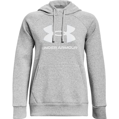 Under Armour UA Rival Fleece Big Logo HD Dames Sporttrui - Grijs - Wit
