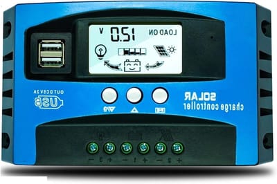 Zonne Laadregelaar - MPPT Paneellader - Accu's Laden - Dubbel USB LCD - 50A - Zwart