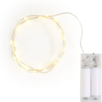Micro LED snoer lampjes "Knipperend" met timer 6/18 uur, 30 LED's