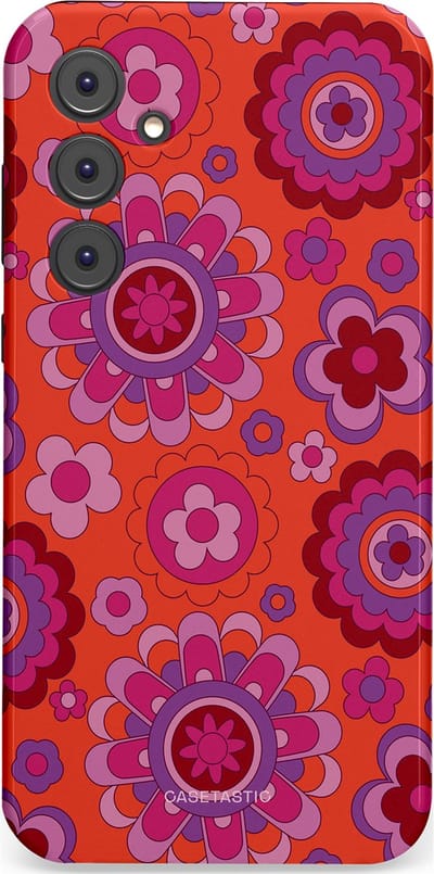 Casetastic Hoesje Geschikt voor Samsung A35 - Stijlvolle Beschermende Duo-layer Case - Retro warmte