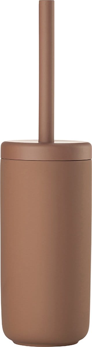 Zone Denmark Ume Toiletborstel met Houder - WC Borstel Vrijstaand - Steengoed en Polypropyleen - Toilet & Badkamer Accessoires - 38,7 x 10 cm - Terracotta