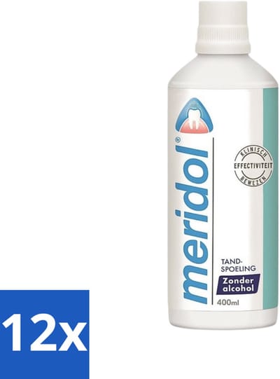 12 x Meridol Mondspoeling Tandvleesbescherming 400 ml - Mondspoeling - Tandvleesverzorging - Tandvleesproblemen - Mondhygiëne - Plaquebacteriën