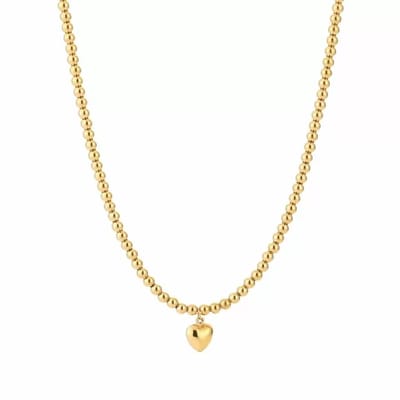 Bijoutheek Collier Klein Bel Hartje Balletjes Goud