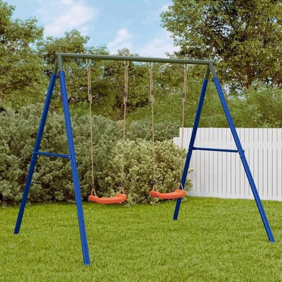 Schommelset met 2 schommels - Tuin speeltoestel - Buiten spelen - Stevig stalen frame - Niet gespecificeerd - Niet gespecificeerd