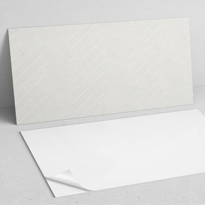 Coloray Wandpanelen Zelfklevend - Visgraatpatroon PVC Wandpaneel - 100 cm x 50 cm - Wit Wandbekleding Zelfklevend - 1 stuk - Texturen Wandpanelen Zelfklevend - Wandpanelen Keuken - Wandpaneel Badkamer