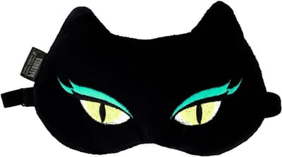 Slaapmasker Kat - Oogmasker - Comfortabel Slapen - Zacht Materiaal - One Size - Zwart