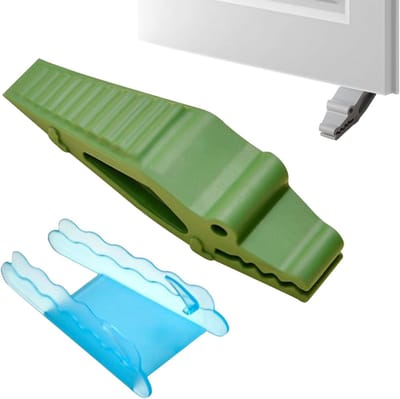 Deurstopper Krokodil - Deurwig Deurblok - Deuren Op Hun Plek Houden - Antislip Rubber - 13.2 x 3.5 cm