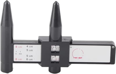 Car Rim Schroefdraad Cartridge Meetinstrument - PCD Liniaal met 4, 5, 6 en 8 Tabs - Glijdende Meetlat voor Auto Onderhoud - Ideaal voor Nauwkeurige Meting van Auto Onderdelen