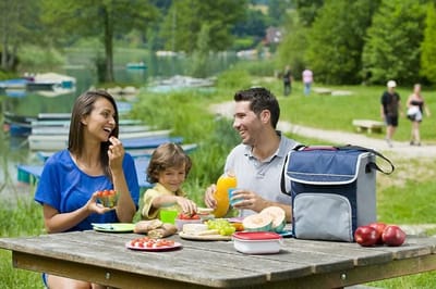 Famanu – Opvouwbare koeltas, ideaal voor picknick of strand – Donkerblauw/Grijs
