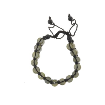 Behave Armband - groen- zwart - kralen - unisex - verstelbaar