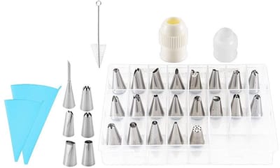 Allecto - Bakken Set - Cake Decoreren Tools - 33 Stuks - Creatief en Duurzaam - Piping Set - Perfect voor Taart en Cupcakes - Geschikt voor Hobbyba..
