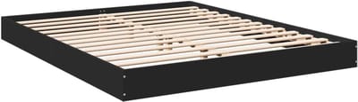 Bedframe Hout - Tweepersoonsbed Omouw - Slaapkamer Meubel - Glad Oppervlak - 160x200 cm - Zwart