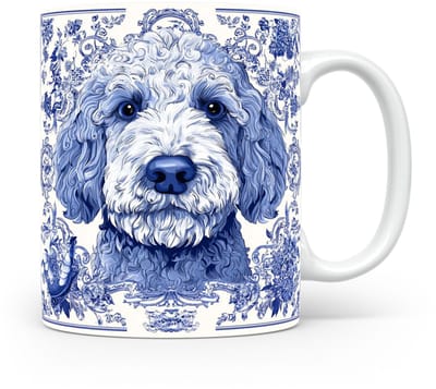 Mok Puli Beker voor koffie of tas voor thee, cadeau voor dierenliefhebbers, moeder, vader, collega, vriend, vriendin, kantoor, opa, oma, hond, kerst, sinterklaas, verjaardag