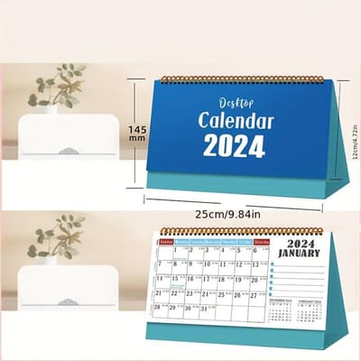 Calendrier de bureau 2024, calendrier créatif et original, carnet de notes annuel D