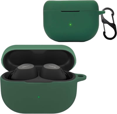 Siliconen hoes voor Jabra Elite 10/Elite 8 Active, ultradunne schokabsorberende draadloze oordopjes beschermhoes lichtgewicht waterdichte anti-verloren oortelefoon skin cover met