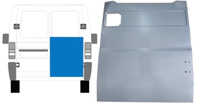 Hoge reparatie paneel achterste deuren voor Peugeot Boxer 1994-2006 / Rechts