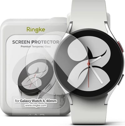 Ringke Screen Protector Geschikt voor Samsung Galaxy Watch 4 40MM - ID Glass - 4-Pack