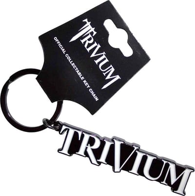 Trivium - Logo Black Sleutelhanger - Zwart/Wit