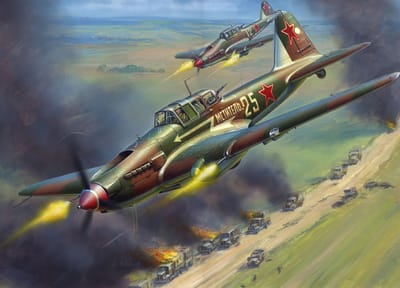 Zvezda Modelbouwpakket Militaire voertuigen - 7279 Soviet Armored Attack Aircraft Ilyuschin Il-2 Stormovik mod1942 Plastic - 1:72 - Modelbouw