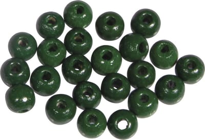 Rayher hobby kralen van hout - donkergroen - Dia 6 mm - 230x stuks - DIY sieraden maken - Kralen rijgen