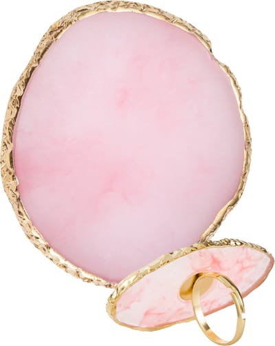 YUBBI Mixing Palette en Ring Set - Voor Make Up - Nail Art - Nagellak - Gellak - Resin - Roze