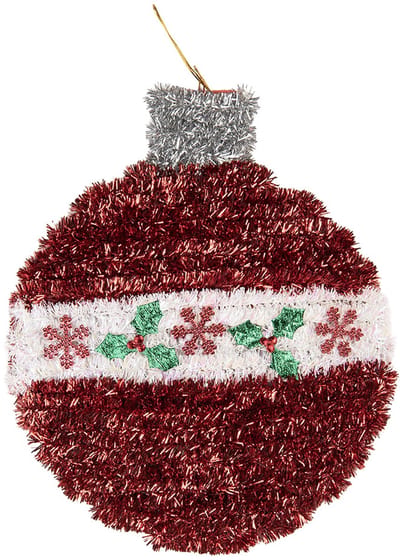 Clayre & Eef Kerstdecoratie 22x2x26 cm Rood Kunststof