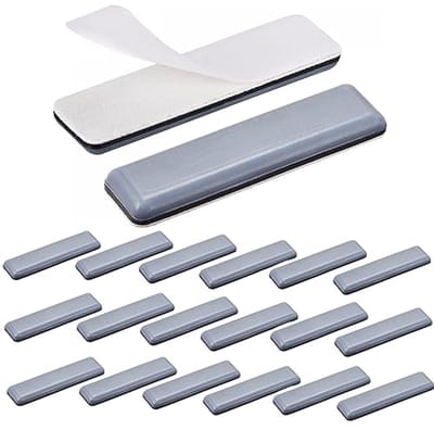 Zelfklevende meubelglijders voor tapijt en harde vloeren - 20 stuks, 70 x 19 mm