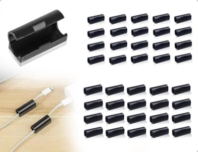 Solidchoice - 40 Stuks Zelfklevende Kabelklemmen voor Kabelorganisatie
