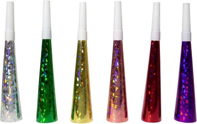 Holografische Toeters Meerkleurig - 6stk