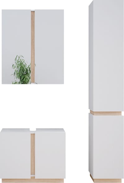 Vicco Gloria Badkamermeubelset – 3 delen, met hoge unit Wit