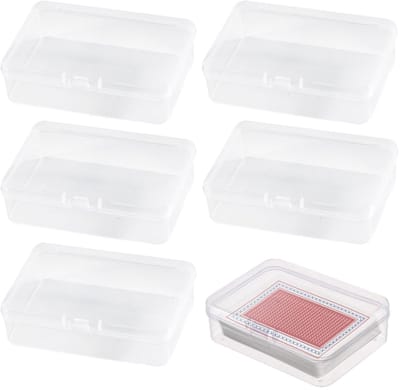 Dailygoods- Speelkaartdoos 5 stuks - Transparante Kaart Hoesjes - Opbergdoos voor Speelkaarten - Hoogwaardig PP-Materiaal - Flexibel en Duurzaam - Kaarthoes