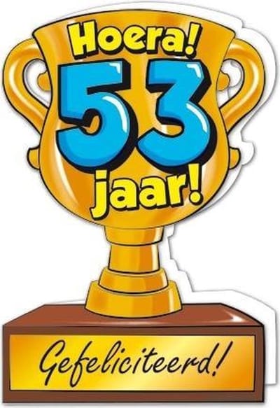 Wenskaart Trofee 53 jaar
