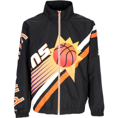 Windjack voor heren Nba Exploded Logo opwarmjack Hardwood Classics Phosun Zwart