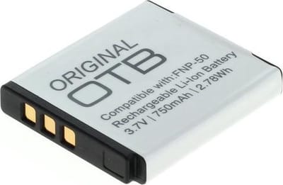 OTB Accu Batterij Fuji NP-50 / NP-50A, Kodak Klic-7004, Pentax D-Li68 / D-Li122 - 750mAh