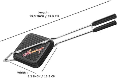 Sandwich Maker - Tosti Apparaat - Snacks Maken - Antiaanbaklaag - 135 cm - Zilver