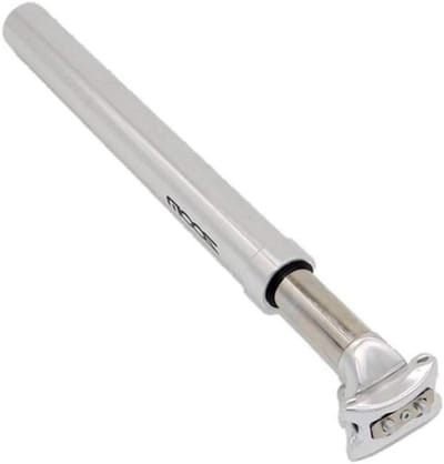 Fiets Zadelpen - Ophanging Zadel - Comfortabel Fietsen - Verstelbare Demping - 350mm Lengte - Zilver