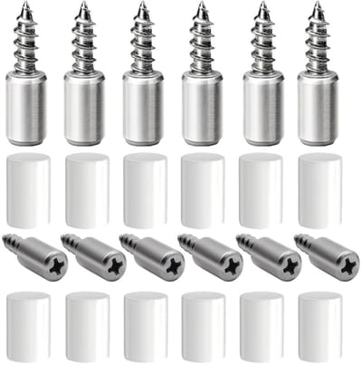 Dailygoods- Plankdragers 50 Stuks - Vloerdragers - Plankdrager met Rubberen Bescherming - Plankpennen - Schroeven - Diameter 7,5 mm - Geschikt voor Kasten en Meubels - Planksteunen