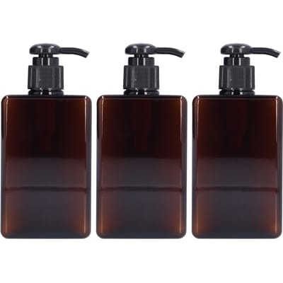 3 PCS Bouteille Pompe 280ml Vide Contenant Savon Liquide Mains Bouteille Plastique à Pression pour Voyage black