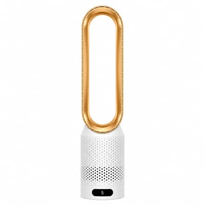 Pelor Bladloze Torenventilator - Luchtreinigende Luchtcirculatie - 8 Snelheden met Afstandsbediening - 90° Oscillatie - Goud