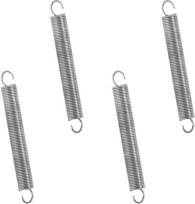 Trekveren met haak - Spanveer set - Ophangen en bevestigen - Roestvrij staal 304 - 10 stuks - Zilverkleurig