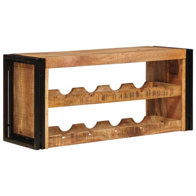 vidaXL - Wijnrek - Bruin - 100 - x - 45 - x - 33 - cm - Massief - Ruw - Mango - Hout