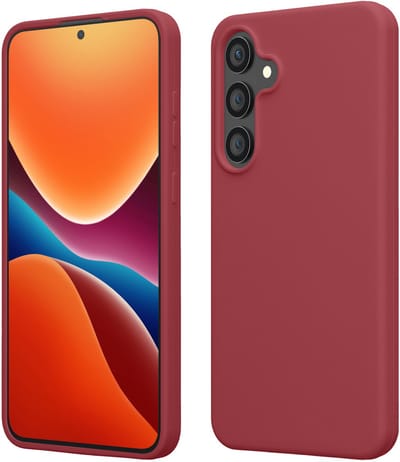 kwmobile telefoonhoesje geschikt voor Samsung Galaxy S25 FE - Hoesje met siliconen coating - Smartphone case in donkerroze
