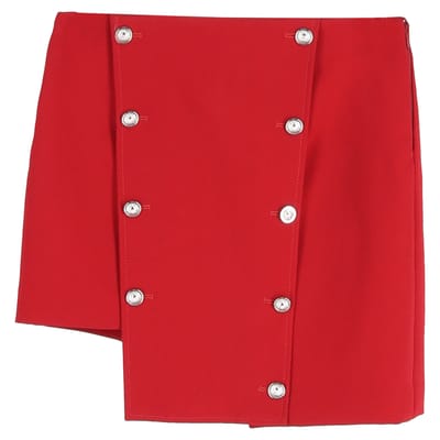 Versus Versace asymmetrische minirok in rode polyester
