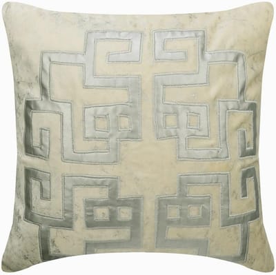 Luxe Sierkussens Set van 2 Ivoor Fluweel 40x40cm - Geometrisch Modern Woontextiel