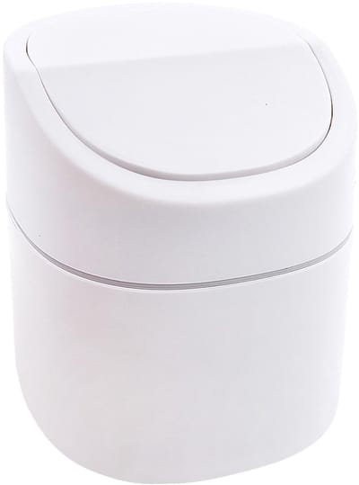 Tafelprullenbak met deksel, Kleine Prullenbak 2L, Mini-afvalbak voor slaapkamers, eetkamers, badkamers, kantoren