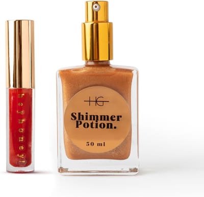 HG AESTHETICS Summer Shine Set – HeyHoney Lip Oil 10 ml + Elixir Shine Dry Oil 50 ml – Hydraterende Duo voor Stralende Lippen & Huid (Bronze Luster + Watermelon Tint) - cadeautje vrouw