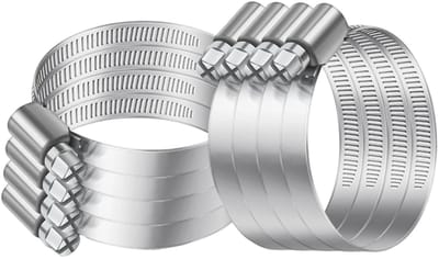 Dailygoods- Slangklem 100 mm - Set van 8 - Roestvrij staal - Schroefdraad-mechanisme - Nauwkeurig vervaardigd - Voor veelzijdige toepassingen - Slangklemmen